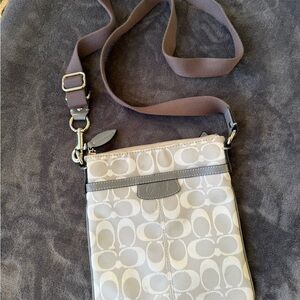 Coach Gray Crossbody with Signature 'C' Print
